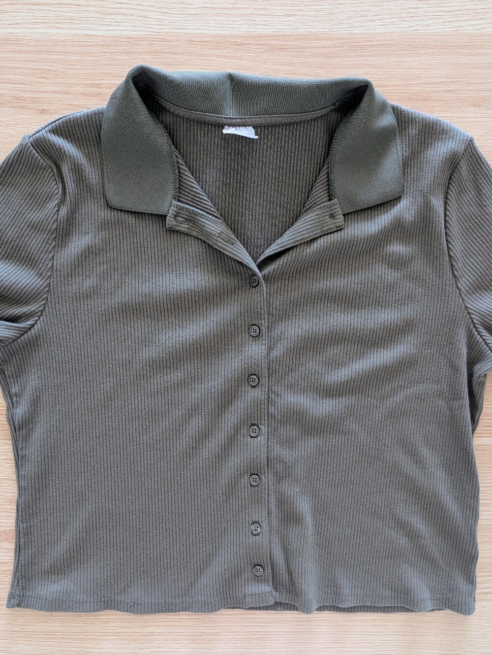 Ribbed Polo Top
